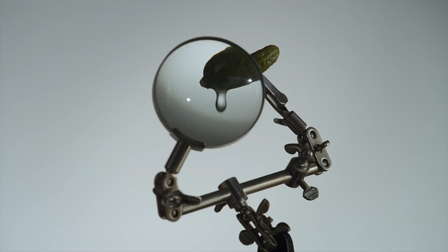 Video Reference: magnifier, cucumber, pickles   , Person