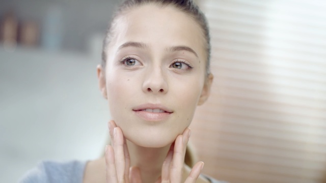 Video Reference: Face, Hair, Skin, Eyebrow, Cheek, Forehead, Facial expression, Chin, Nose, Head, Person, Female