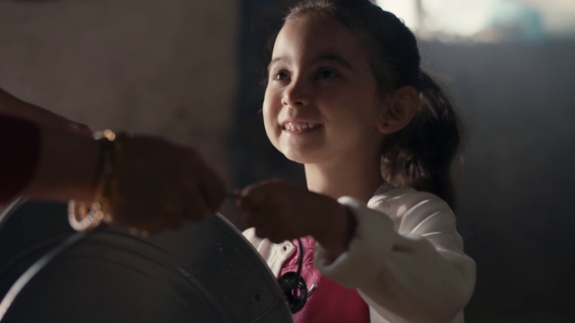 Video Reference: Nose, Child, Fun, Cheek, Smile, Human, Interaction, Ear, Mouth, Photography