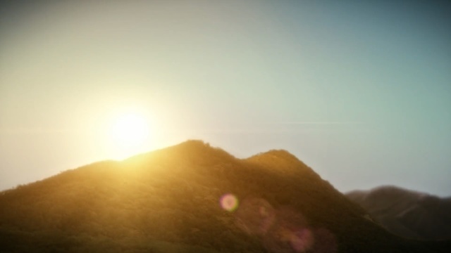 Video Reference: sky, sun, sunrise, atmosphere, morning, horizon, light, sunlight, hill, dawn