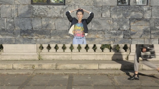 Video Reference: Wall, Snapshot, Sitting, Stairs, Tourism, Person