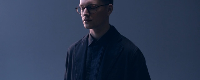 Video Reference: Eyewear, Blue, Glasses, Standing, Chin, Male, Gentleman, Vision care, Human, Outerwear