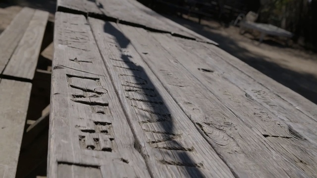 Video Reference: wood, line, floor, lumber, roof, angle, wood stain, Person