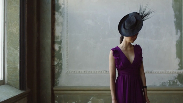 Video Reference: purple, dress, girl, gown, hair accessory