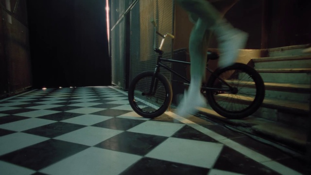 Video Reference: Freestyle bmx, Bicycle, Floor, Cycle sport, Tile, Snapshot, Flatland bmx, Bicycle motocross, Vehicle, Flooring