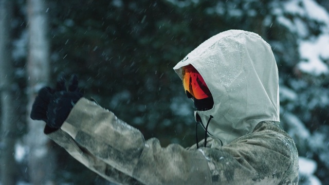 Video Reference: snow, winter, freezing, water, ice, tree, adventure, winter storm, Person