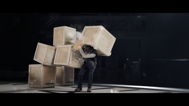 Video Reference: box, boxes, man, hurt, darkness