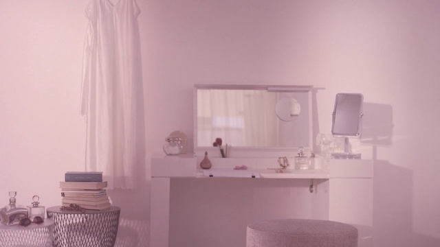Video Reference: Room, Pink, Purple, Violet, Bathroom, Property, Lilac, Furniture, Interior design, Wall