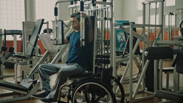 Video Reference: Gym, Room, Exercise equipment, Exercise machine, Weight training, Physical fitness, Sport venue, Weightlifting machine, Exercise, Human leg, Person