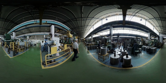 Video Reference: Building, Photography, Architecture, Panorama, Fisheye lens, Factory, Daylighting, Circle, Person