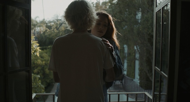 Video Reference: photograph, snapshot, girl, interaction, darkness, tree, sunlight, scene, window, screenshot