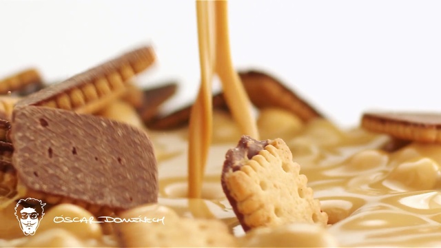 Video Reference: Food, Cuisine, Dish, Peanut butter, Wafer, Snack, Biscuit, Ingredient, Dessert, Person