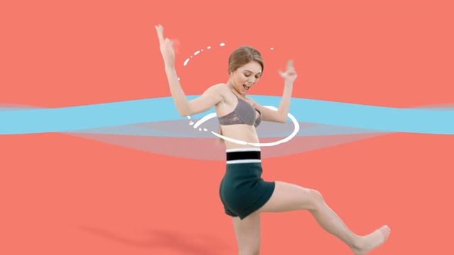 Video Reference: Sports, Exercise, Rhythmic gymnastics, Jumping, Dancer, Sport aerobics, Person