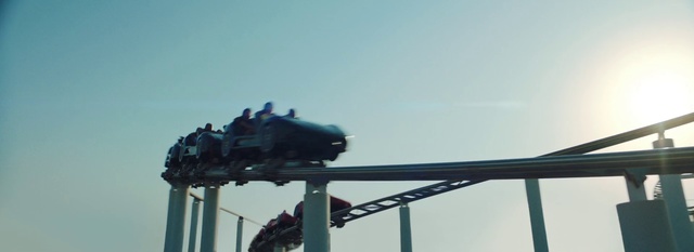 Video Reference: Amusement ride, Amusement park, Roller coaster, Sky, Park, Nonbuilding structure, Recreation, Metal