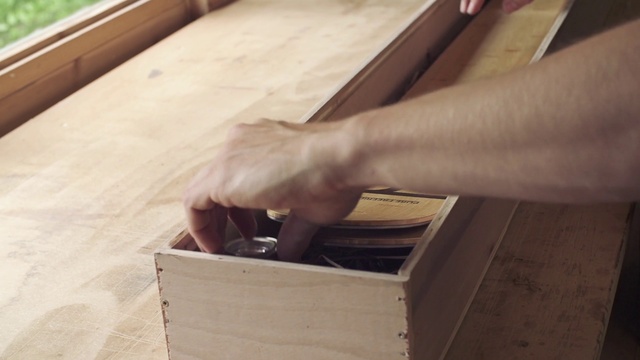 Video Reference: Wood, Hardwood, Wood stain, Drawer, Table, Hand, Furniture, Plywood, Floor, Flooring