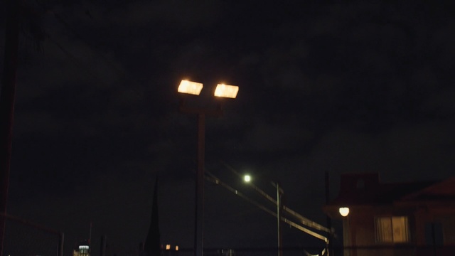 Video Reference: Street light, Night, Light fixture, Lighting, Sky, Light, Darkness, Security lighting, Midnight, Cloud