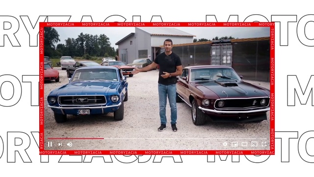 Video Reference: Vehicle, Car, Muscle car, Classic car, First generation ford mustang, Sedan, Ford mustang, Advertising, Bumper, Coupé