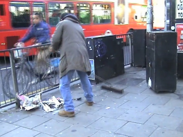 Video Reference: public space, street, product, pedestrian, sidewalk, Person
