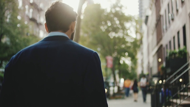 Video Reference: Photograph, Suit, Male, Gentleman, Snapshot, Standing, Street, Urban area, Tree, Photography