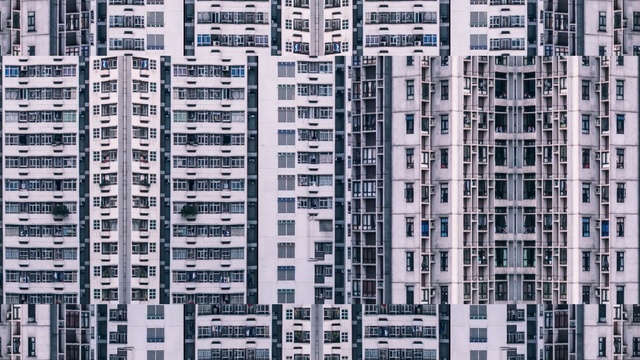 Video Reference: metropolitan area, building, metropolis, urban area, residential area, tower block, black and white, skyscraper, city, daytime