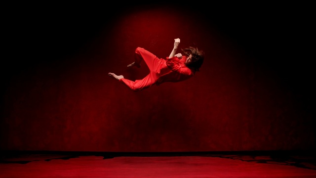 Video Reference: performing arts, red, dancer, entertainment, event, performance, concert dance, performance art, modern dance, darkness
