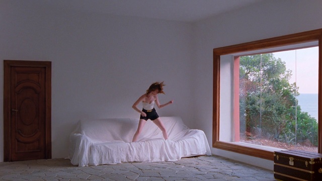 Video Reference: Room, Bedroom, Pink, Bed, Leg, Floor, Furniture, Dress, Bed sheet, Ballet tutu