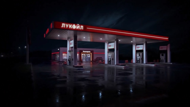 Video Reference: filling station, night, darkness, fuel, business, gasoline, midnight