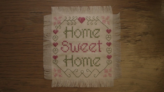 Video Reference: Text, Handwriting, Font, Needlework, Textile, Embroidery, Cross-stitch, Stitch, Calligraphy, Paper