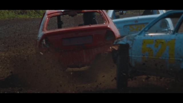 Video Reference: Land vehicle, Vehicle, Car, Banger racing, Vehicle door, Automotive exterior, Dirt track racing, Motorsport, Stock car racing, Racing
