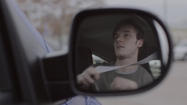Video Reference: Face, Mirror, Vehicle door, Rear-view mirror, Reflection, Automotive mirror, Auto part, Child, Fun, Photography