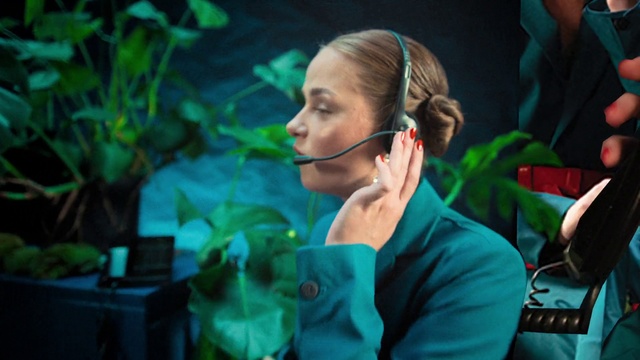 Video Reference: Green, Audio equipment, Human, Ear, Headphones, Photography, Technology, Adaptation, Fictional character, Plant