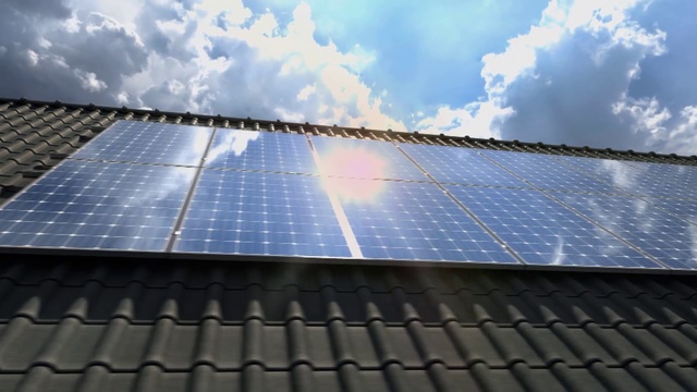 Video Reference: Sky, Daytime, Sunlight, Light, Solar panel, Solar energy, Technology, Solar power, Roof, Cloud