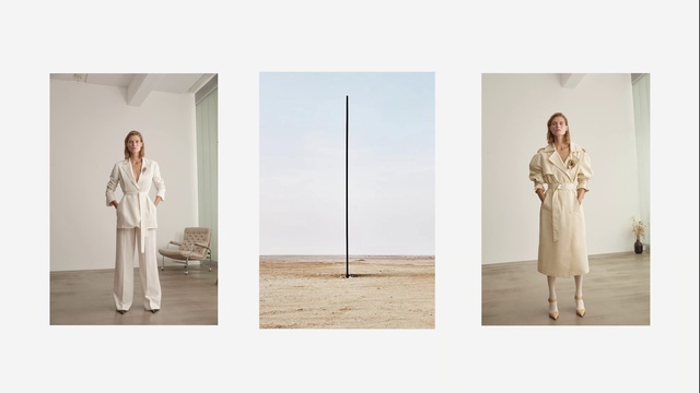 Video Reference: Photograph, White, Clothing, Fashion, Dress, Shoulder, Photography, Beige, Outerwear, Sleeve