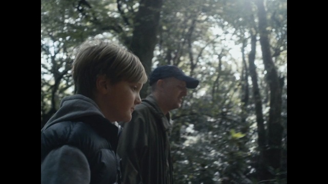 Video Reference: tree, emotion, screenshot, interaction, human, plant, film, forest, sunlight, winter