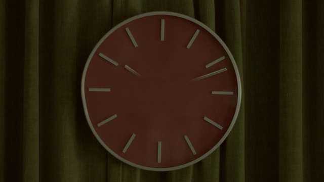 Video Reference: Clock, Red, Maroon, Wall clock, Circle, Home accessories, Wood, Interior design