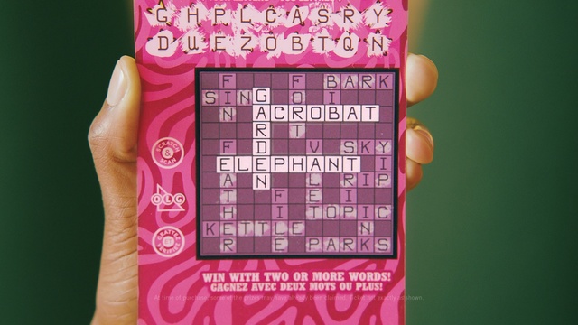Video Reference: Pink, Text, Font, Crossword, Toy, Magenta, Games