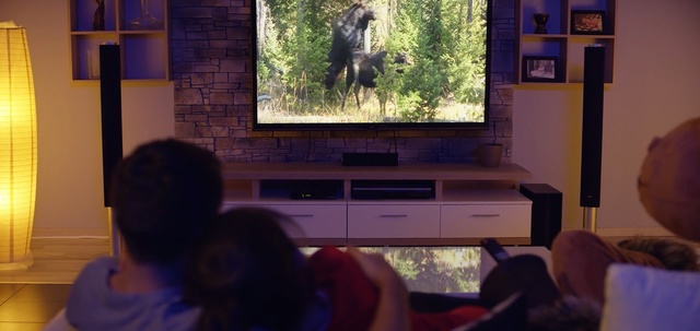 Video Reference: electronic device, room, technology, television, display device, media, gadget, home, furniture, house, Person