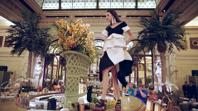 Video Reference: Fashion, Beauty, Yellow, Leg, Footwear, Tree, Dress, Plant, Fashion design, Photography, Person