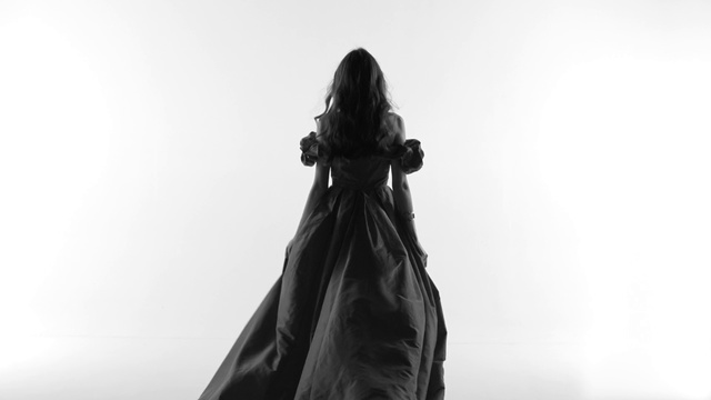 Video Reference: Black, White, Standing, Hobo bag, Outerwear, Dress, Bag, Fashion, Handbag, Photography
