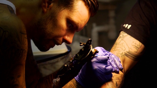 Video Reference: Tattoo, Human, Tattoo artist, Photography