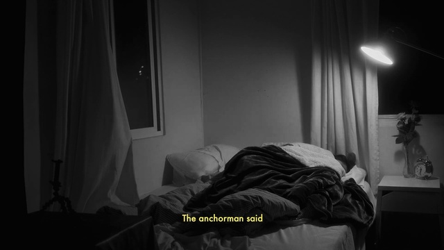 Video Reference: Black, Bed, Photograph, Room, Black-and-white, Bedroom, Light, Darkness, Monochrome photography, Furniture