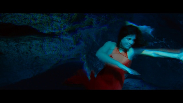 Video Reference: Blue, Darkness, Photography, Electric blue, Flash photography, Fictional character, Screenshot, Person