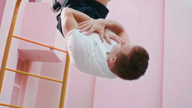 Video Reference: man, shoulder, joint, girl, arm, fun, material, flooring, exercise, fitness, sport