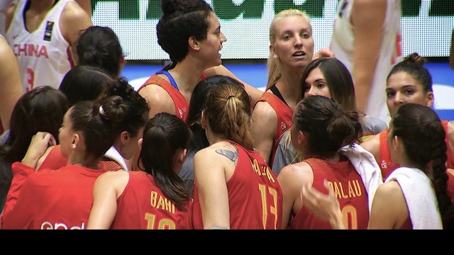 Video Reference: red, woman, team sport, sports, crowd, lady, team, sport venue, girl, audience, Person