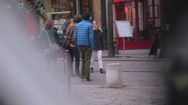 Video Reference: Standing, Public space, Snapshot, Pedestrian, Street, Human, Fun, Walking, Sidewalk, Temple