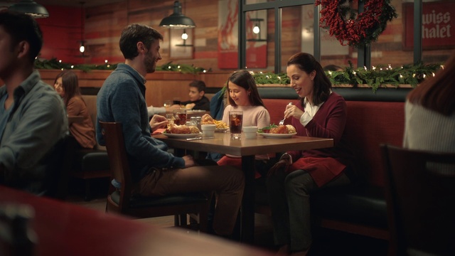 Video Reference: Restaurant, Meal, Interaction, Conversation, Fun, Diner, Supper, Table, Room, Sitting