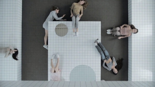 Video Reference: Wall, Room, Tile, Art, Paper, Interior design, Floor, Flooring