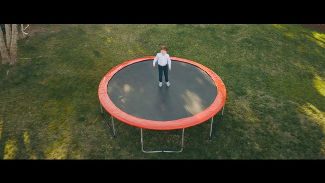 Video Reference: trampoline, trampolining equipment and supplies, grass, water, sports equipment, leisure, recreation, fun, Person
