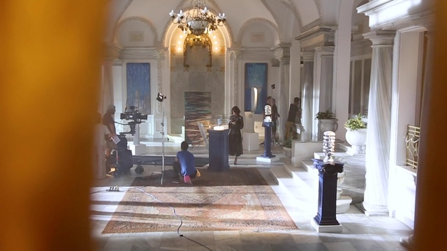 Video Reference: Building, Property, Interior design, Column, Lobby, Architecture, Room, Ceiling, Arch, House