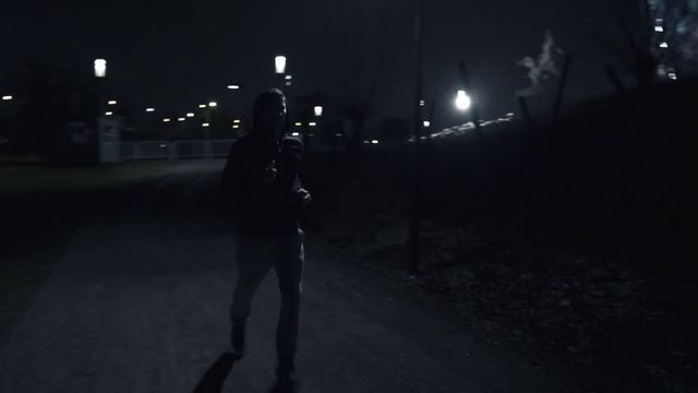 Video Reference: Black, Darkness, White, Night, Light, Street light, Lighting, Black-and-white, Standing, Monochrome